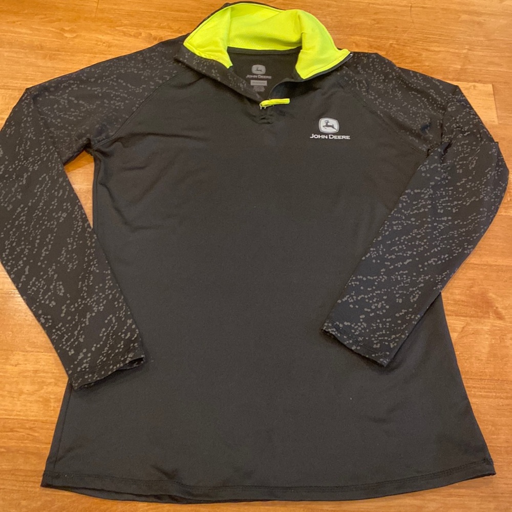 John Deere Zip-Neck Athletic Top